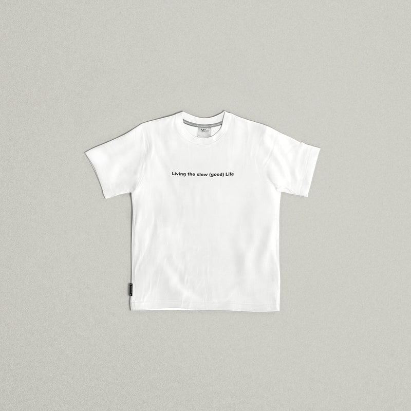 MO x Noritake "Living the Slow Life" Kids Tee (White)